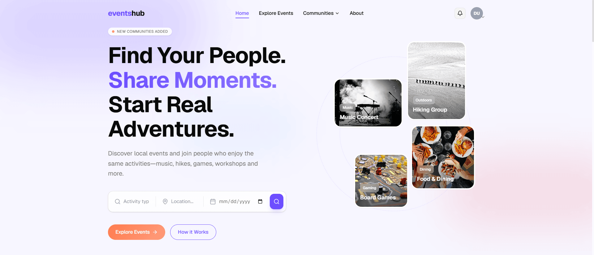 Events & Activities Platform